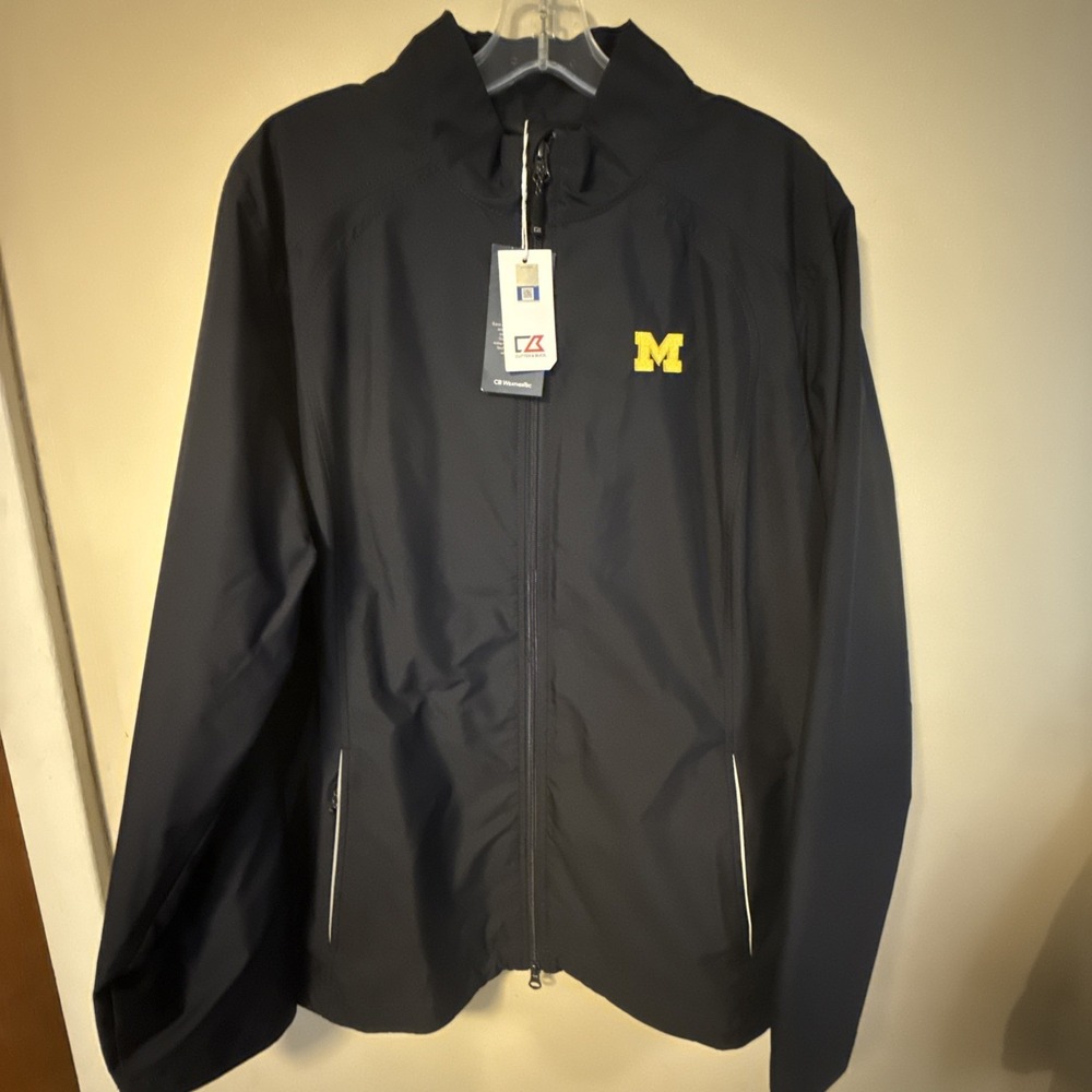 Michigan Football  Basketball Men's Xl Cutter and Buck Full Zip Jacket NewW/Tags